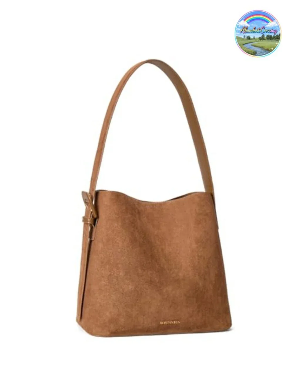 Women's Faux Leather Bucket Bag with Adjustable Strap